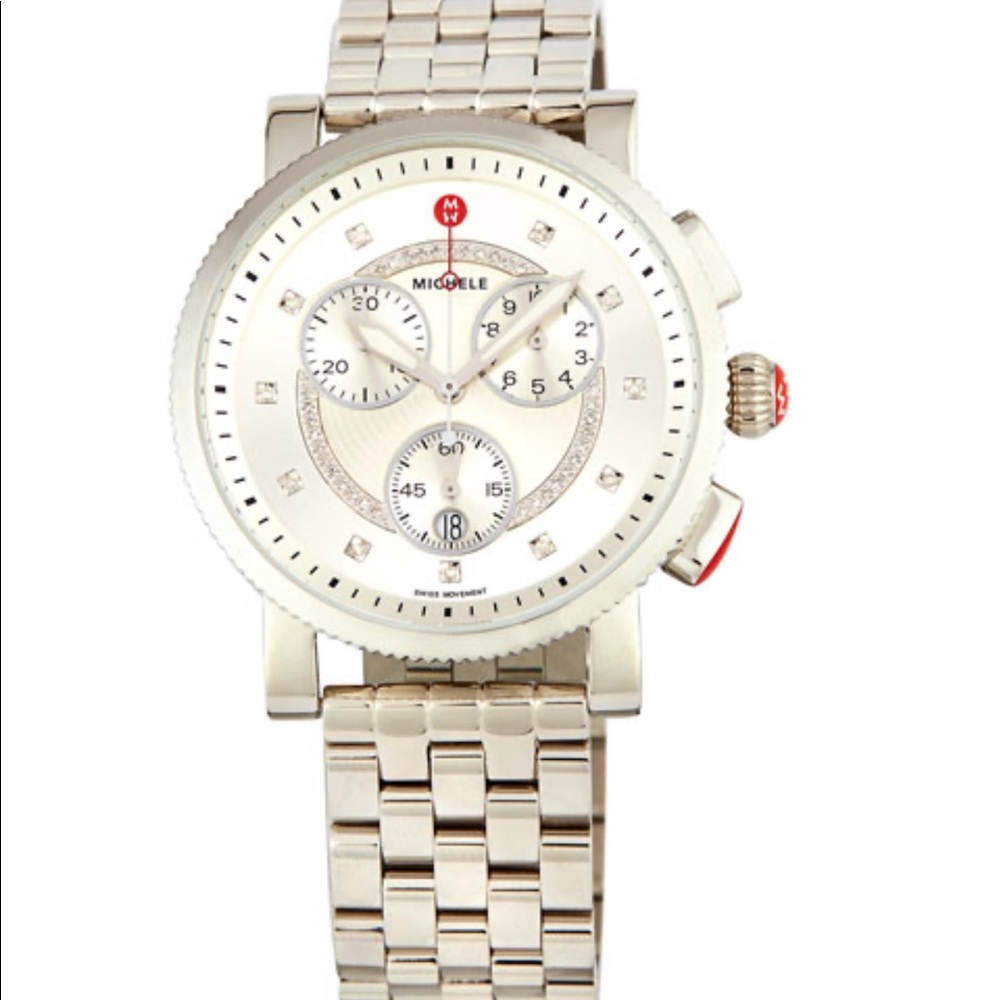 NIB Michele Diamond Sport Sail Watch